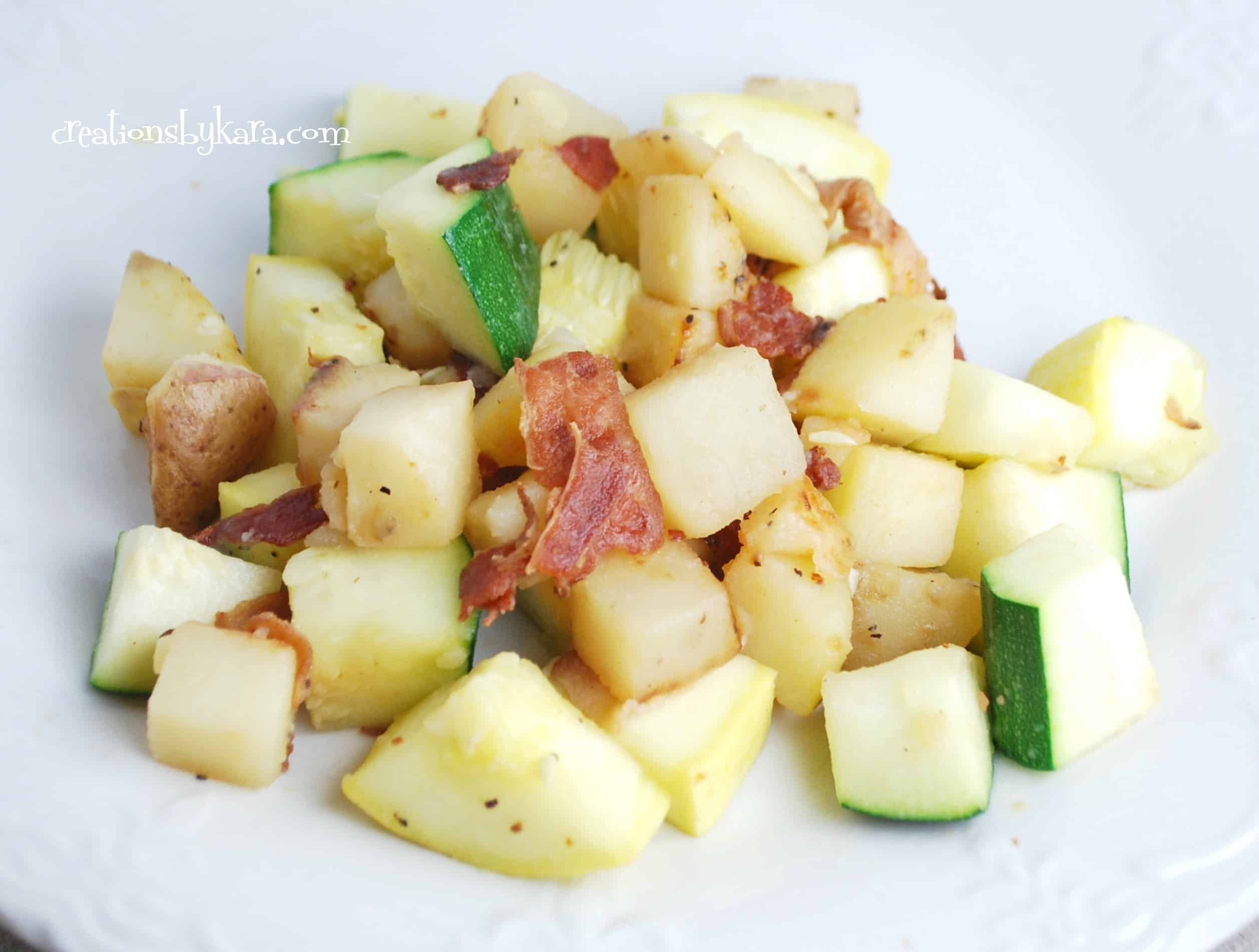 zucchini-bacon-bacon-skillet