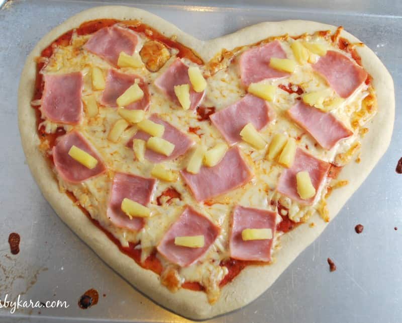Valentine Recipe #4--Heart Shaped Homemade Pizza