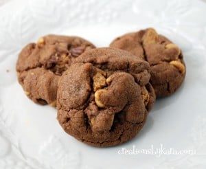 peanut butter chocolate reese's cookies 002