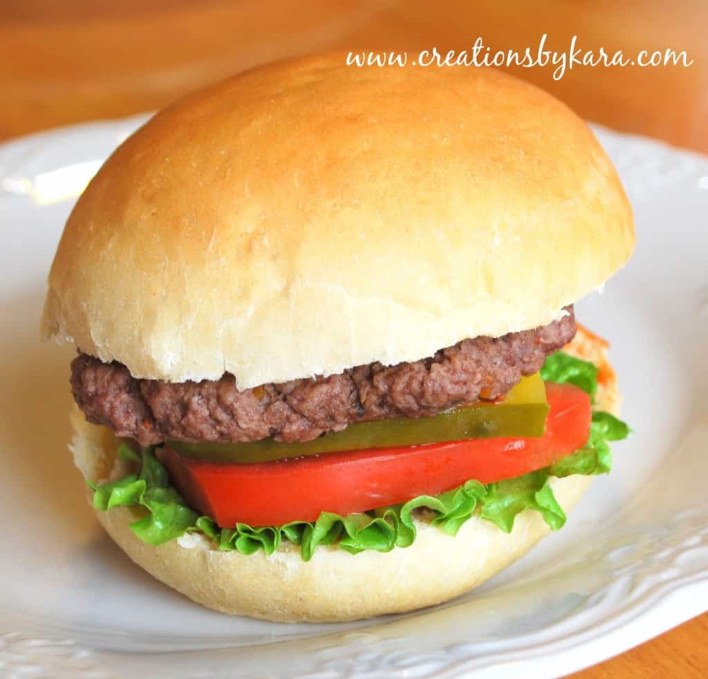 Recipe for homemade hamburger buns