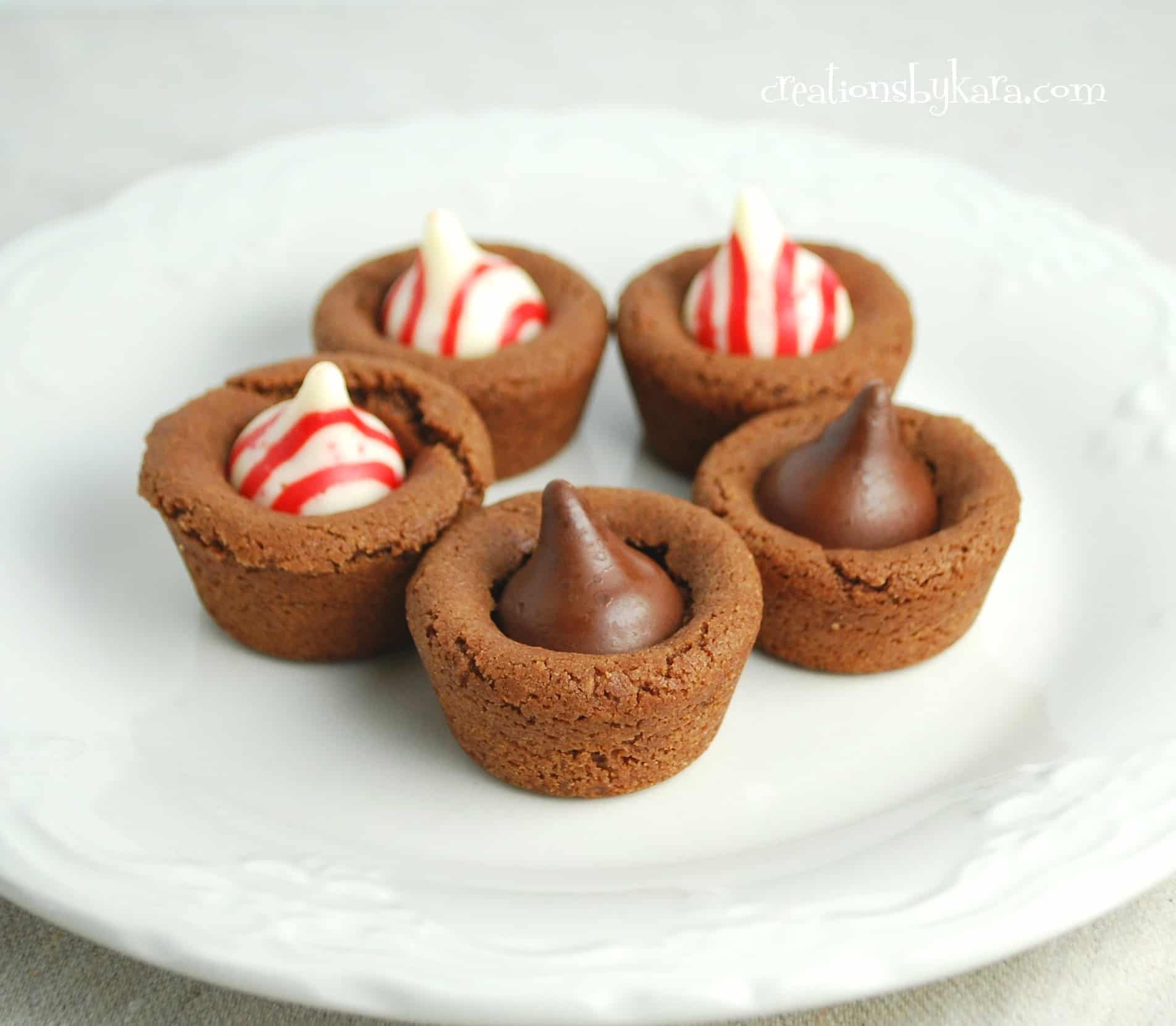 Hershey Mint Kiss Cookie Cups