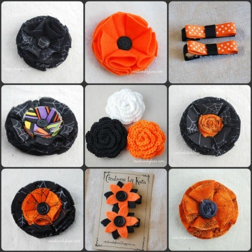 Halloween hair clips