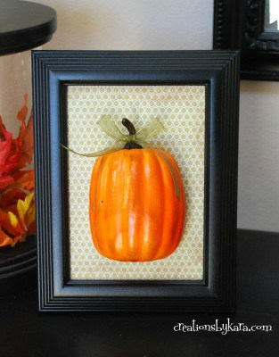 Fall Decor-Framed Pumpkin