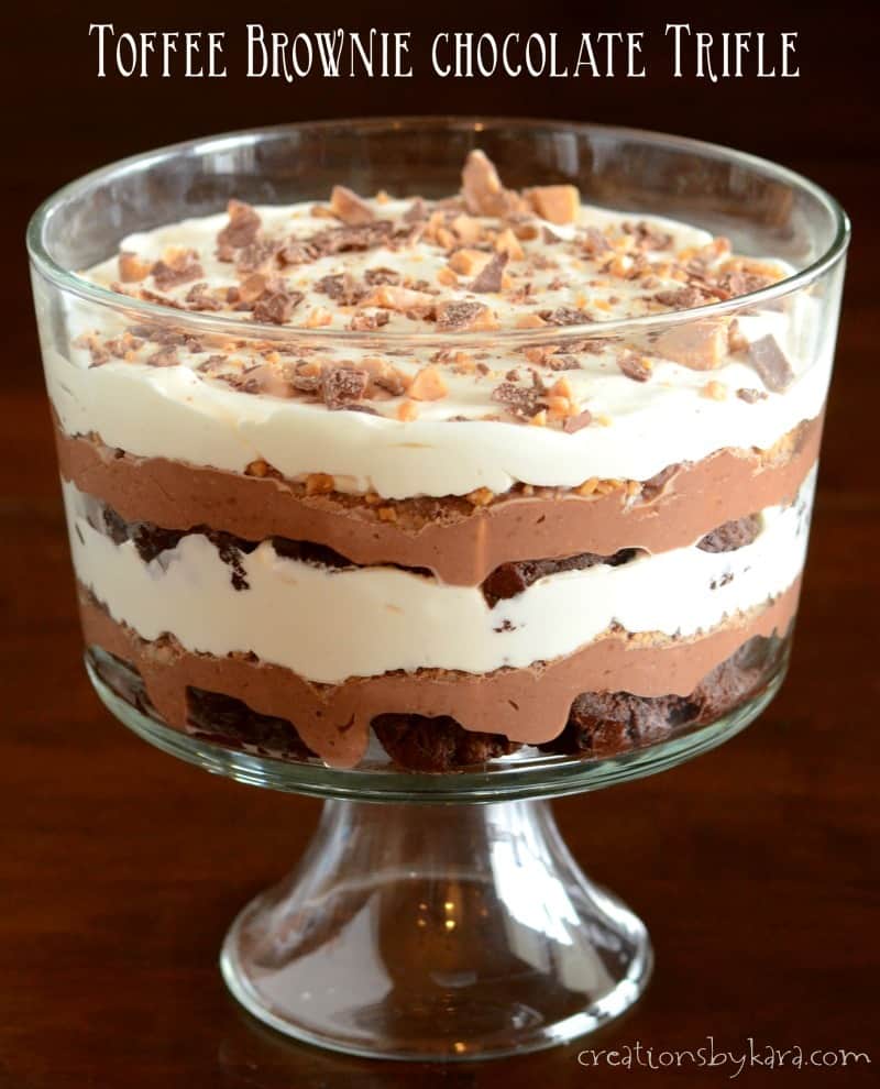 Recipe Toffee Brownie Chocolate Trifle