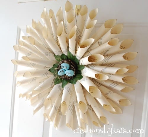 book page wreath 014