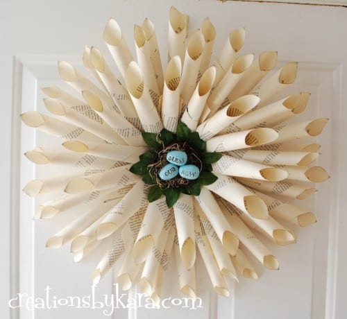book page wreath 017