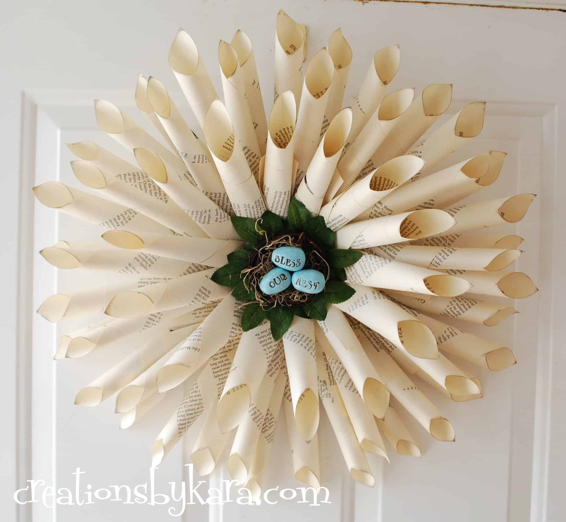 book page-wreath