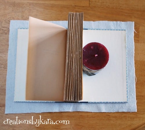 how to cover a book with fabric 002