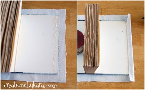 how to cover a book with fabric
