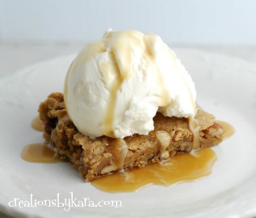 Blondies with Maple Butter Sauce