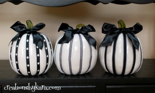 Halloween Decor- Black and White Pumpkins