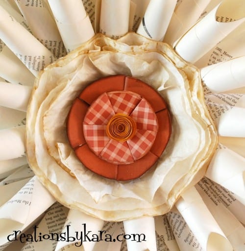 DIY Fall Book Page Wreath