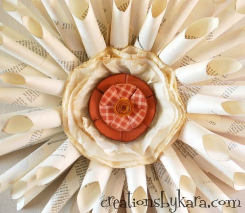 DIY Fall Book Page Wreath