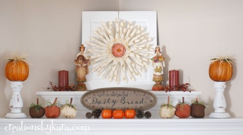 Fall Decor-Fall Mantel 2012