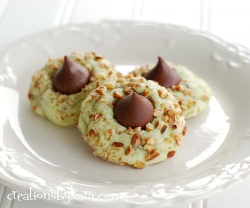 Christmas Cookie Recipe-Pistachio Kiss Cookies