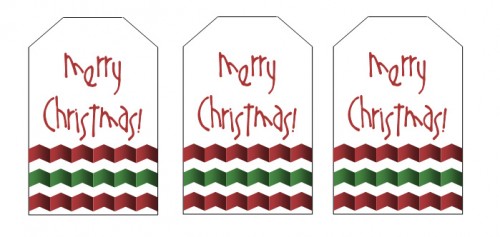 Christmas Gift Tags--Chevron