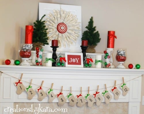 Christmas Mantel Decor 2012 012