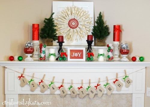 Christmas Mantel Decor 2012