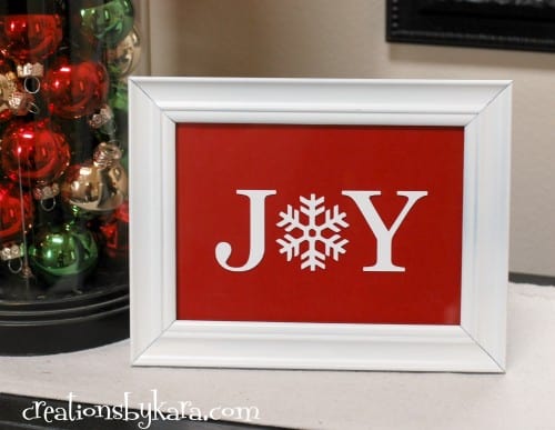 DIY Christmas Decor- Joy Sign
