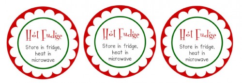 Printable Hot Fudge Labels