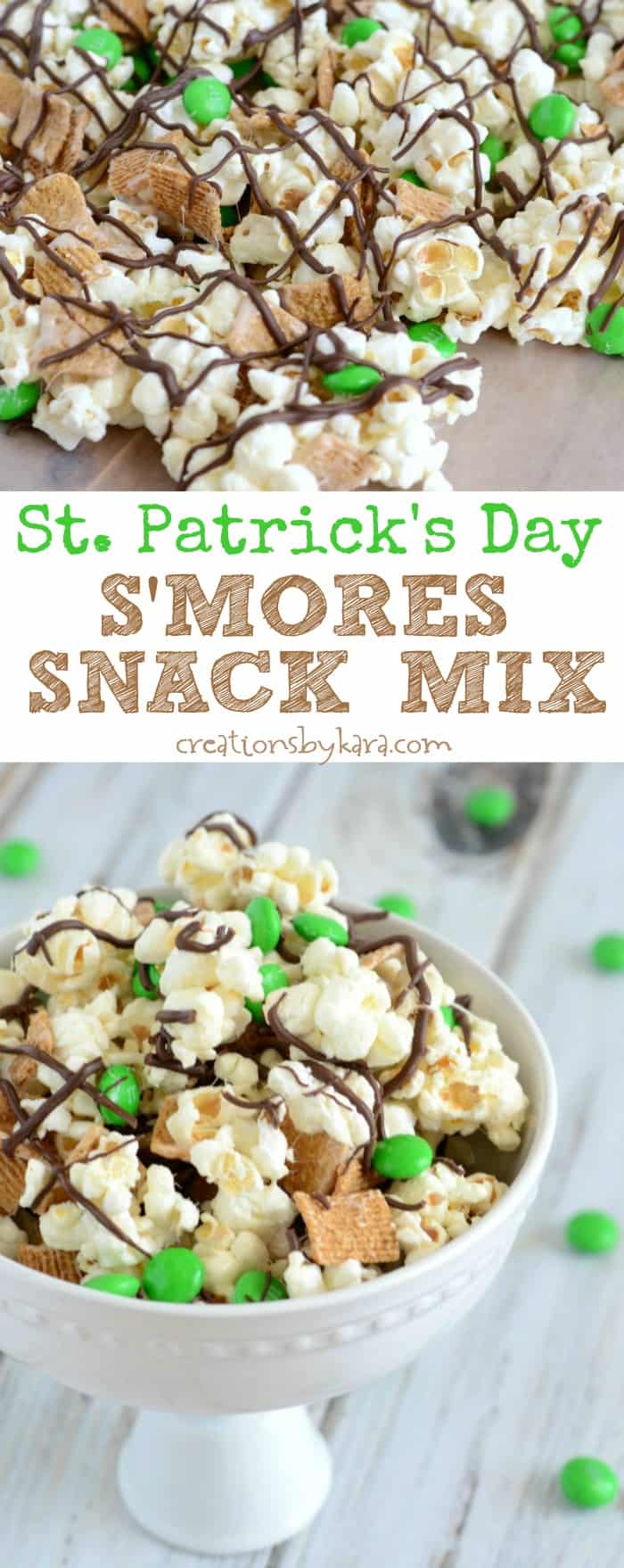 St. Patrick's Day S'more Snack Mix - Creations by Kara
