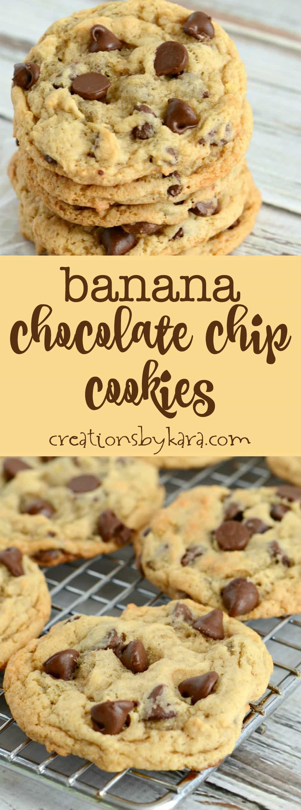 Banana Chocolate Chip Cookies - Creations by Kara