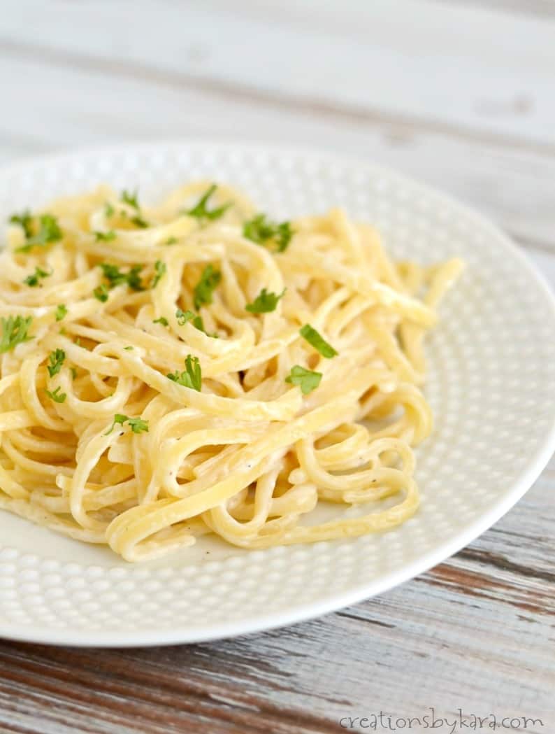 Quick and Easy Alfredo Sauce - Creations by Kara
