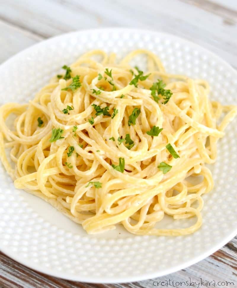 Quick and Easy Alfredo Sauce - Creations by Kara
