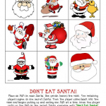 Christmas Games--Don't Eat Santa! {Free Printable}