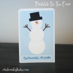 Free Printable Tic Tac Covers- Snowman Kisses