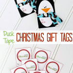Printable Christmas Duck Tape Gift Tags