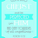 Come Unto Christ {Free Printable Poster for LDS Young Womens}