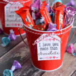 Chocolate Lover's Valentine's Gift Baskets with Printable Tag