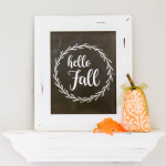 Hello Fall Printable (Chalkboard or Black & White)