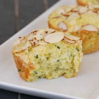 Lime Zucchini Muffins with Almond Sugar Topping