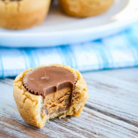 Reese's Peanut Butter Cup Cookies (in Muffin Tins)