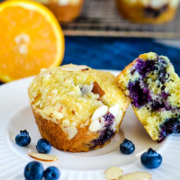 Crumb Topped Blueberry Orange Muffins Recipe