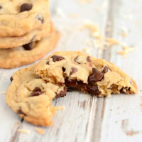 Coconut Oil Chocolate Chip Cookies with Toasted Coconut