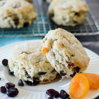 Dried Fruit Scones with Chocolate Chips