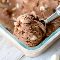 Creamiest Rocky Road Ice Cream Recipe