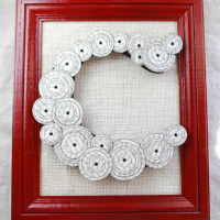 Framed Monogram with Paper Flowers