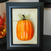 Fall Decor-Framed Pumpkin