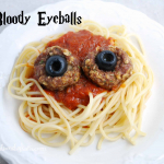 Halloween Recipe- Bloody Eyeballs {Meatballs}