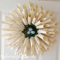 Interchangeable Book Page Wreath