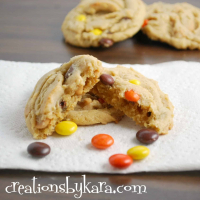 Reese's Peanut Butter Chocolate Chip Cookies with Pudding