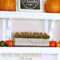 Rustic Fall Centerpiece with Acorns