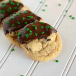 Dipped Chocolate Chip Cookies {For St. Patrick's Day}