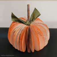 Book Page Pumpkin Tutorial