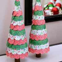 Circle Punched Paper Christmas Trees