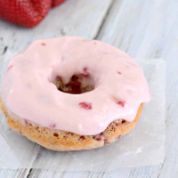 Strawberry Donut Recipe with Strawberry Cream Cheese Frosting
